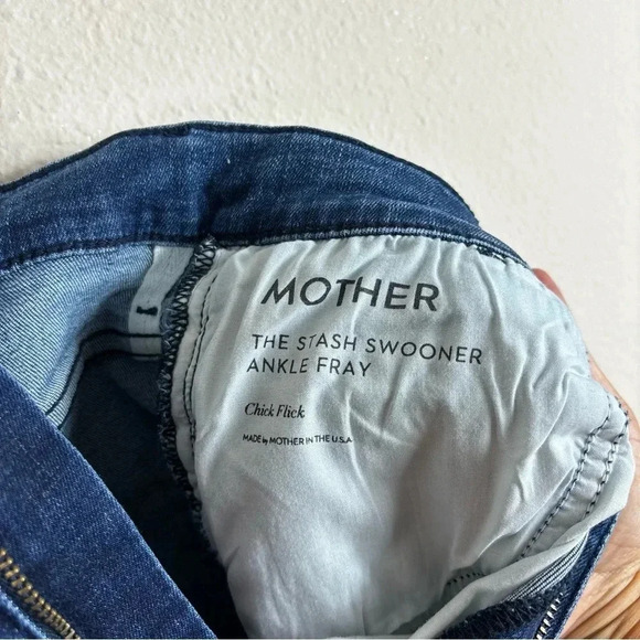 Mother The Stash Swooner Ankle Fray Chick Flick Blue Jeans Stretch Size 27 - Picture 9 of 16